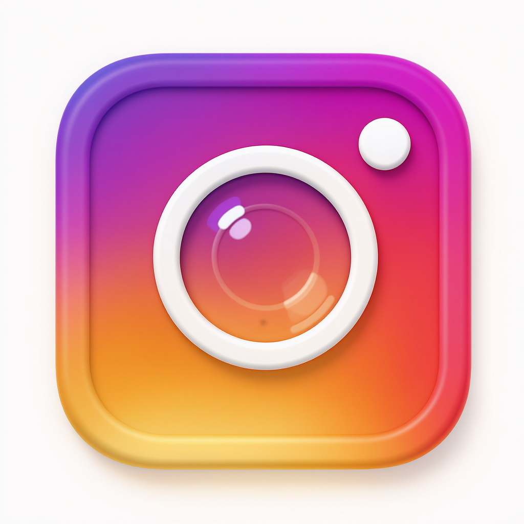Ikon Instagram - Kamera dengan gradien warna-warni