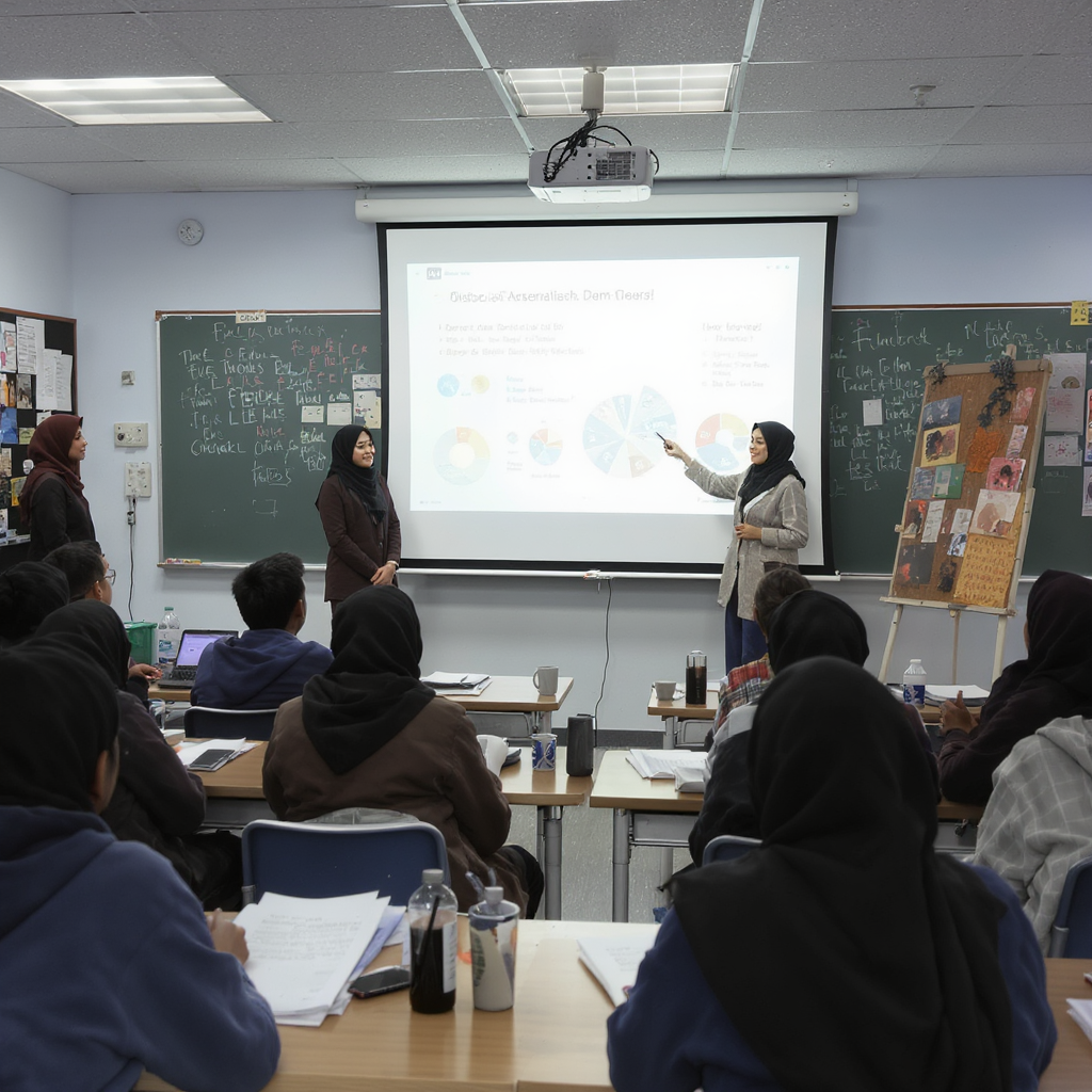 Siswa sekolah sedang mengikuti workshop literasi