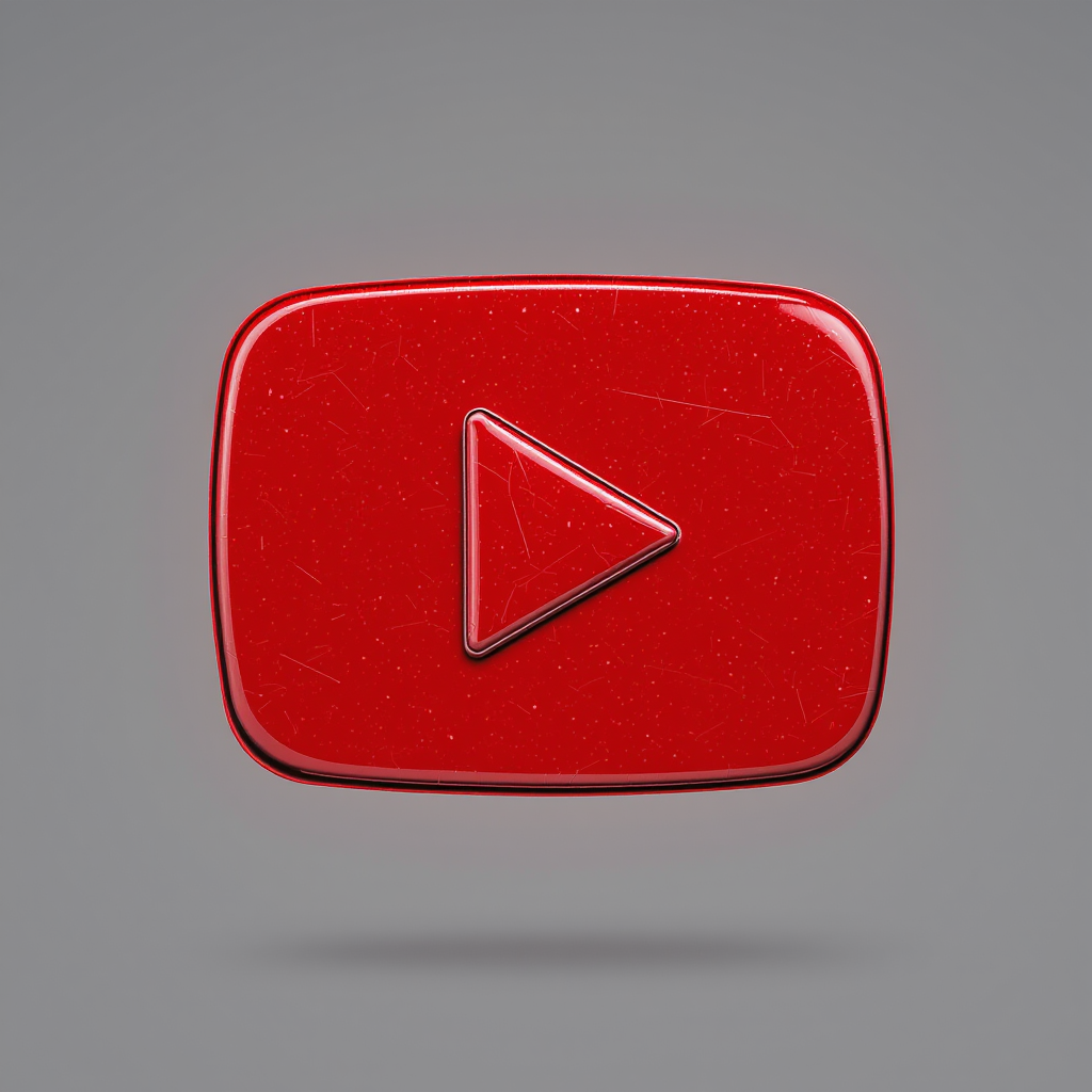 Ikon YouTube - Tombol play berwarna merah